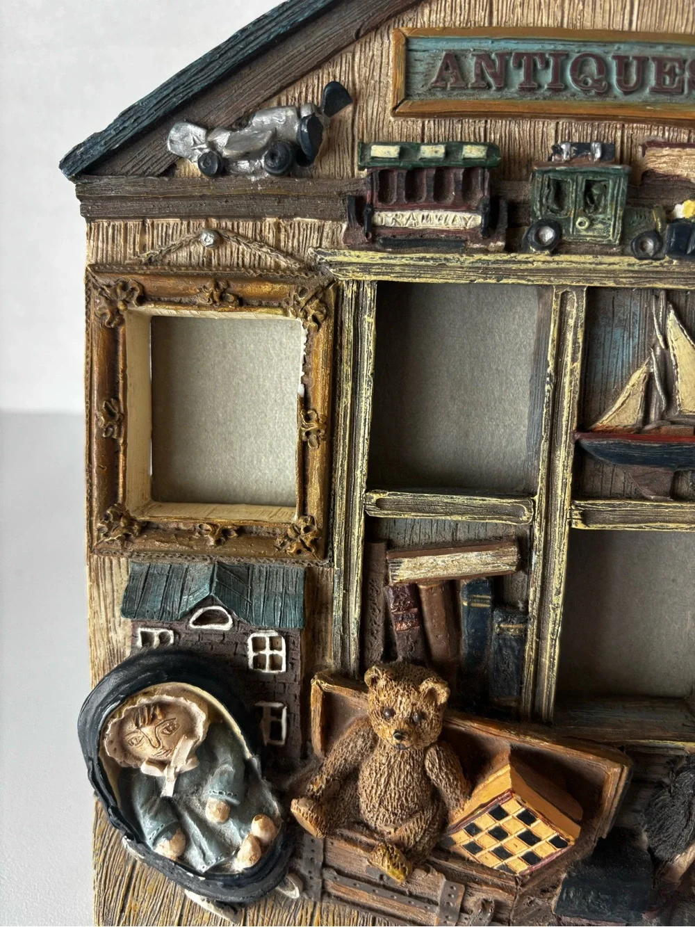 1995 Figi Graphics 3d Antique Toy Shop Picture Frame Collage